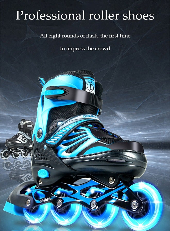 DUNISO Kids Roller Skates,Kids Inline Skates,With LED Illuminated Wheels, Adjustable Size, Anti Collision And Wear Resistant, Suitable For Boys And Girls,Suitable For Sizes 34 To 37 - Image 2