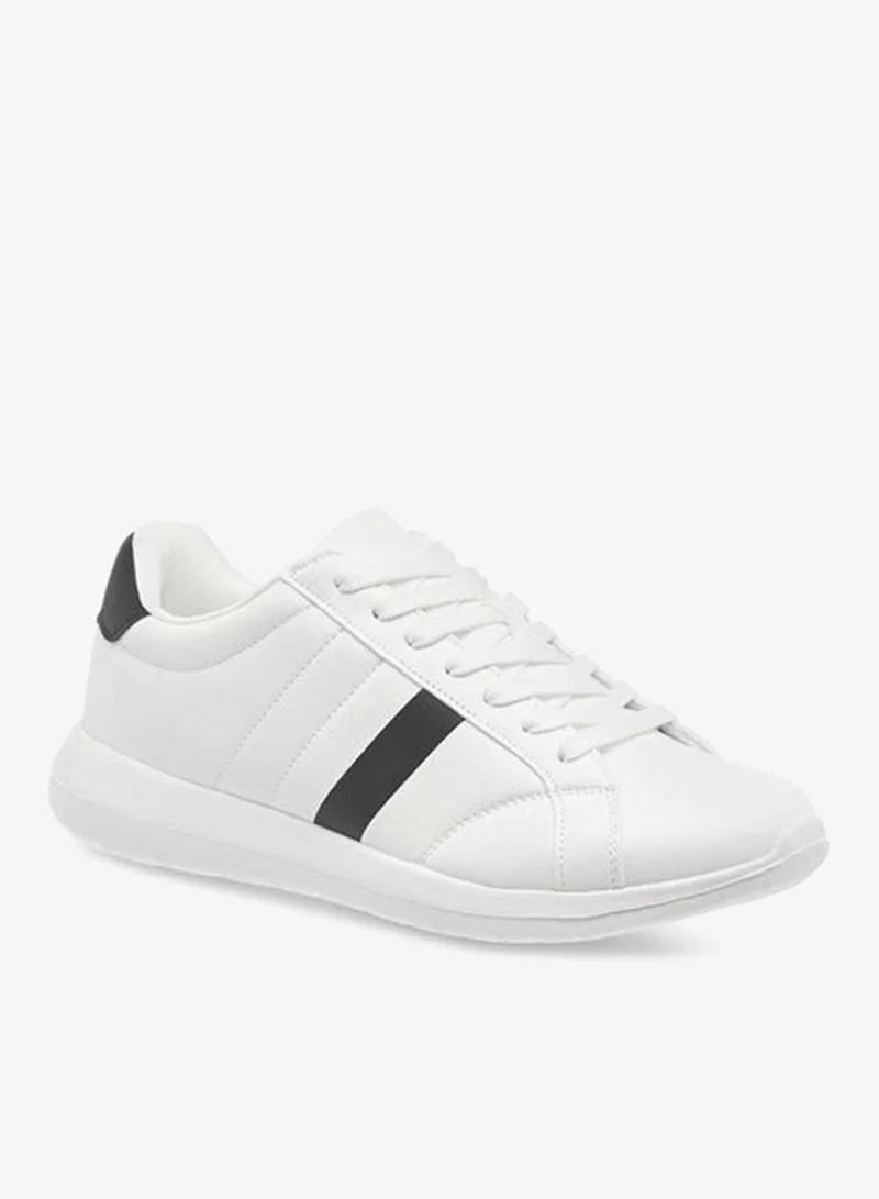 ال بي ال من شو اكسبرس سنيكرز رجالي برباط وتفاصيل مخططة