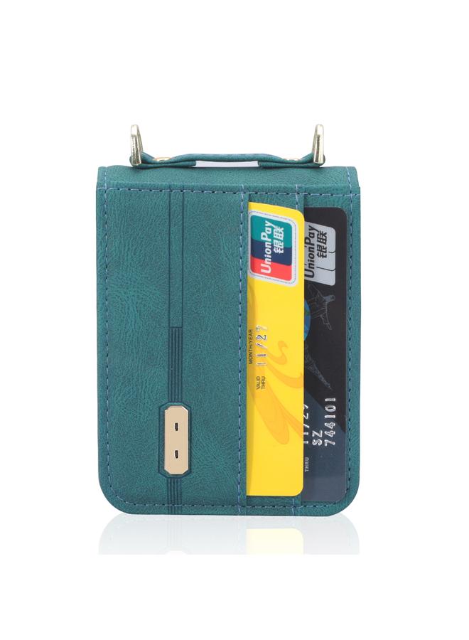 S-TOP Case For Samsung Galaxy Z Flip3 5G Crossbody Siamese Leather Phone Case with Lanyard - Image 4