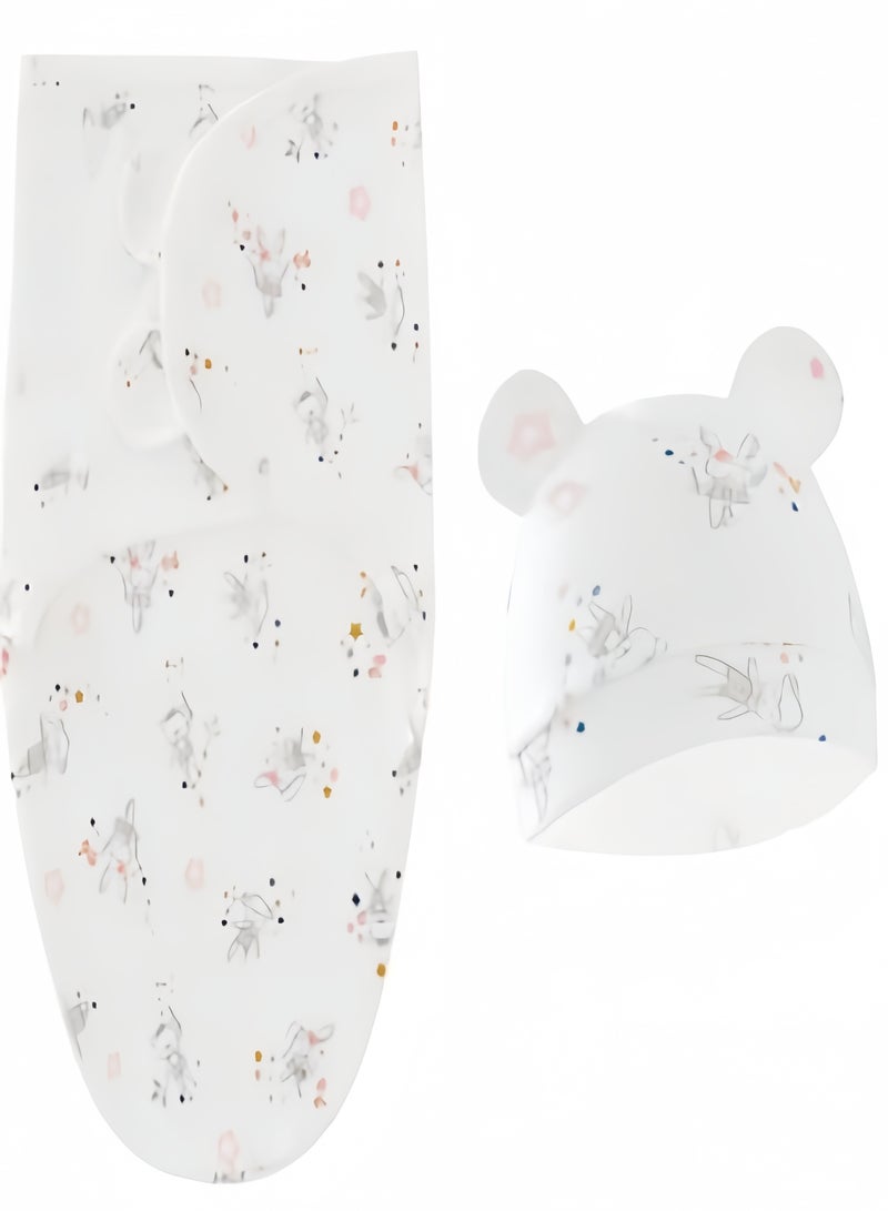 كيفن بطانية قماط للأطفال حديثي الولادة حتى 6 أشهر من مجموعة من 3 قطع أساسية للأطفال حديثي الولادة البنات والأولاد، كيس نوم قابل للتعديل من القطن 100%، بطانيات تقميط فائقة - Image 2