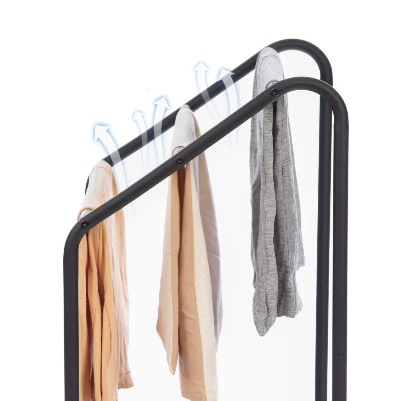 HOOBRO Towel Rail, Drying Rail, Towel Rail on Stand, with 3 Bars and Board, Small Space, Stable, for Bathroom, Blankets, Newspapers EBF63LB01 - Image 5