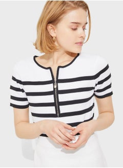 Adl Striped Knitted Sweater  - Image 1