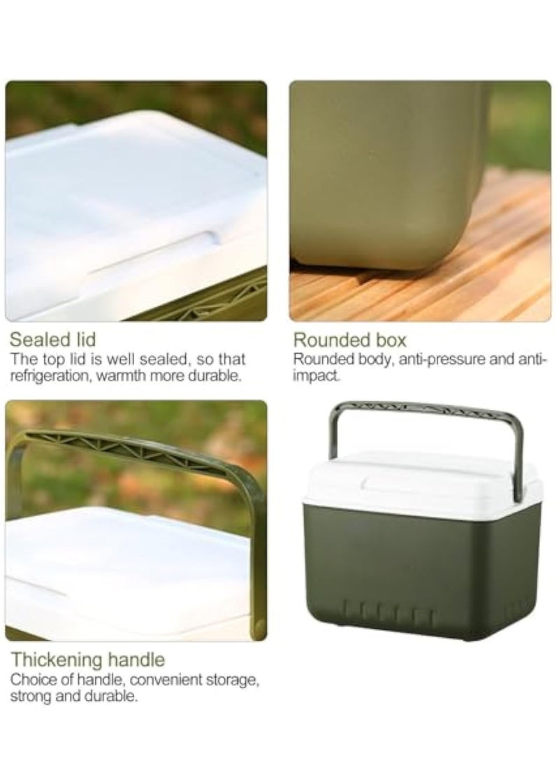 SOLARAE برادات صلبة، صندوق ثلج عالي السعة، براد محمول معزول، برادات ثلج مدمجة سعة 5.4 QT، صندوق ثلج مع هيكل ثلاثي الطبقات، صندوق ثلج ثقيل للاستخدام الشخصي في التخييم في الهواء الطلق - Image 3