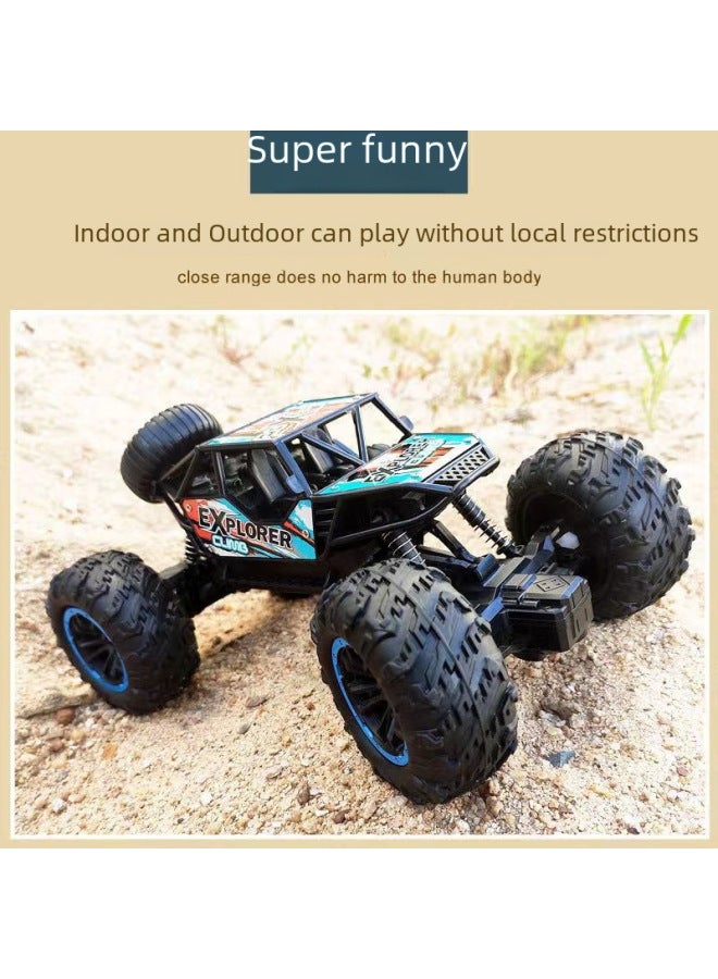Loquat Toy/remote Control Car - Radio Controlled Vehicle Led Lights High-speed Driving Stunt Action Off-road Capability-Color:Blue Explorer Two-wheel Drive Off-road Vehicle - Image 5