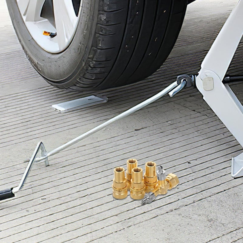 Luxshiny Brass Tire Deflator Kit with Adjustable Release Valve and 4 New Deflator Valves for Cars Suvs Trucks and Motorcycles - Image 4