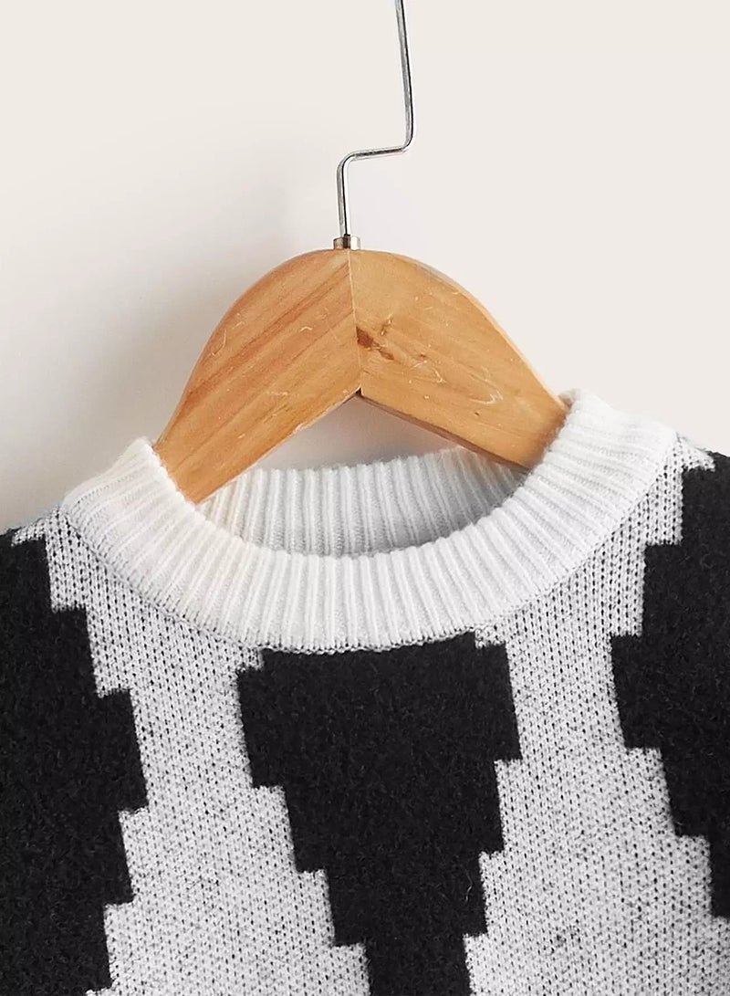 Toddler Boys Geo Pattern Sweater - Image 4