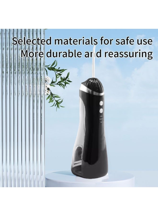Generic Water Dental Flosser for Teeth Cleaning, Dental Oral Irrigator with 3 Modes, 4 Jet Nozzles, 1 Toothbrush Head, IPX7 Waterproof, Water Flosser For Teeth Cordless Portable Oral Irrigator Flosser, 200ML Water Tank, Black  - Image 2
