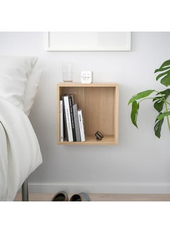 Zaboon Wall-Mounted Shelving Unit, White Stained Oak Effect, 35X25X35 Cm  - Image 5
