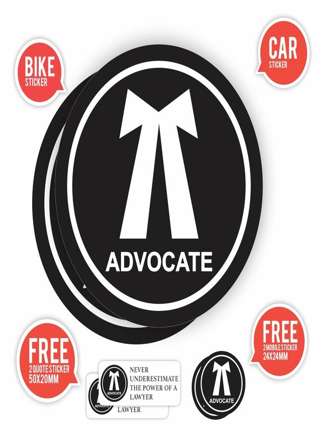 Advocate Sticker for Car, Bike & Office - Waterproof Vinyl Label for Lawyers, Legal Professionals & Free Mobile & Quote Sticker - Image 2