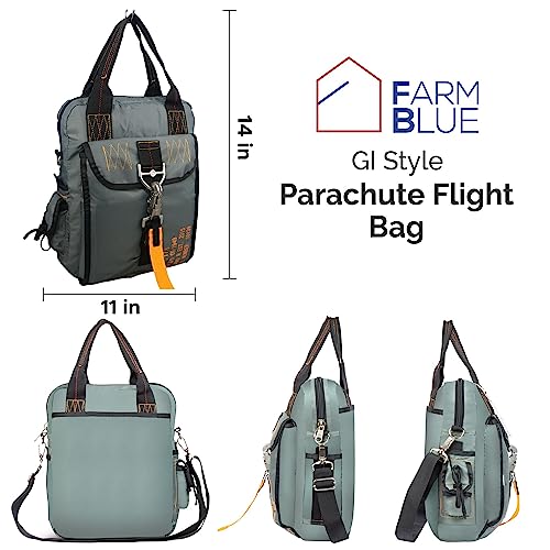 Farm Blue Pilots Flight Gear Bag Parachute Style Helmet Crossbody Sling Gear Bag- F-15 Grey - Image 4