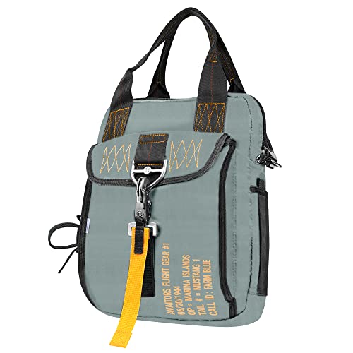Farm Blue Pilots Flight Gear Bag Parachute Style Helmet Crossbody Sling Gear Bag- F-15 Grey - Image 1