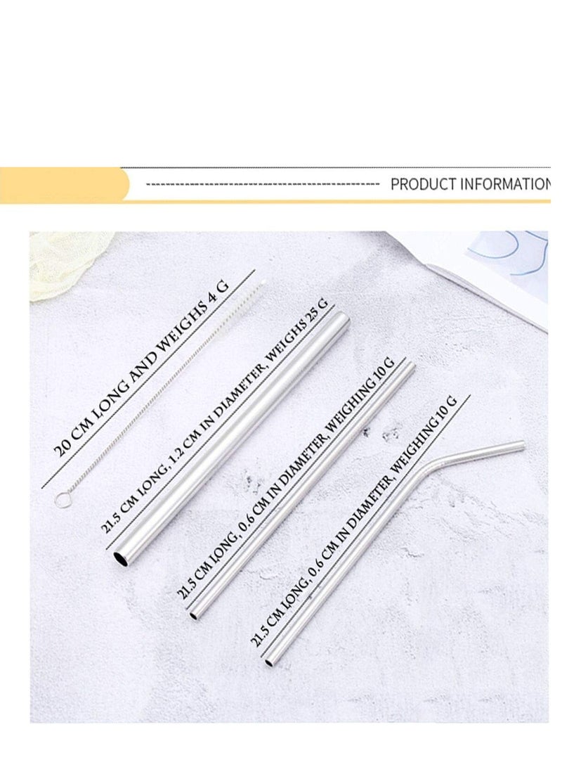 SYOSI Portable Travel Utensils, Reusable Cutlery Camping Utensil Set with Case Including Stainless Steel Knife Fork Spoon Chopsticks Cleaning Brush Straws 8pcs - Image 2