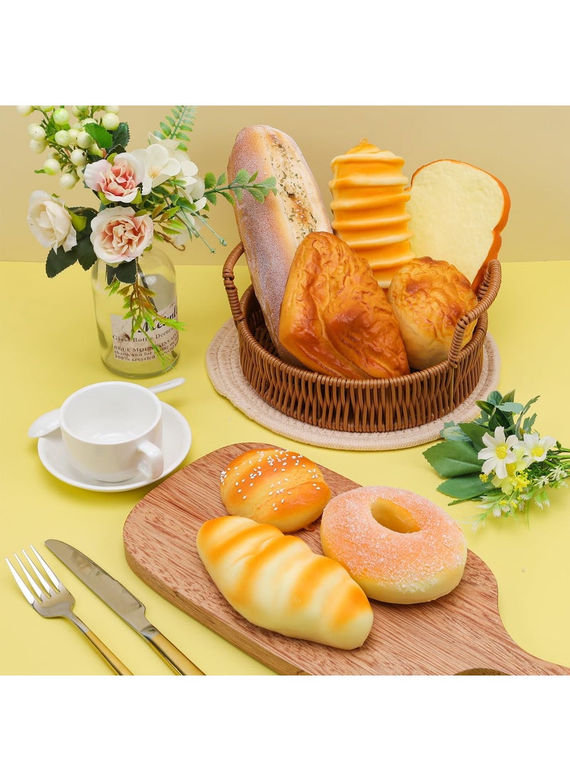 Meiwlong Meiwlong 8pcs Fake Loaf Set Realistic French Bread Croissant Decoration Artificial Food Dessert DIY Teaching Studio Sketching Shooting Scenes Stage Craft Prop  - Image 5