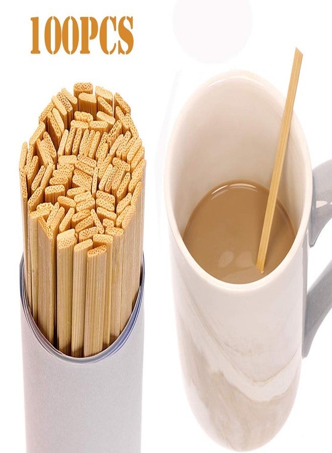 Mini Skater 5.4 Inch Bamboo Coffee Stirrers Eco Friendly Biodegradable Stir Sticks for Tea Hot Cold Beverages (100) - Image 2