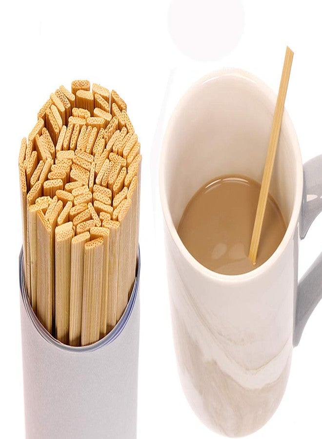 Mini Skater 5.4 Inch Bamboo Coffee Stirrers Eco Friendly Biodegradable Stir Sticks for Tea Hot Cold Beverages (100) - Image 1