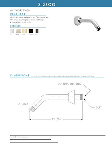 Speakman S-2500 Clean and Simple Shower Arm and Flange for Stylish Bathroom Décor, Polished Chrome - Image 3