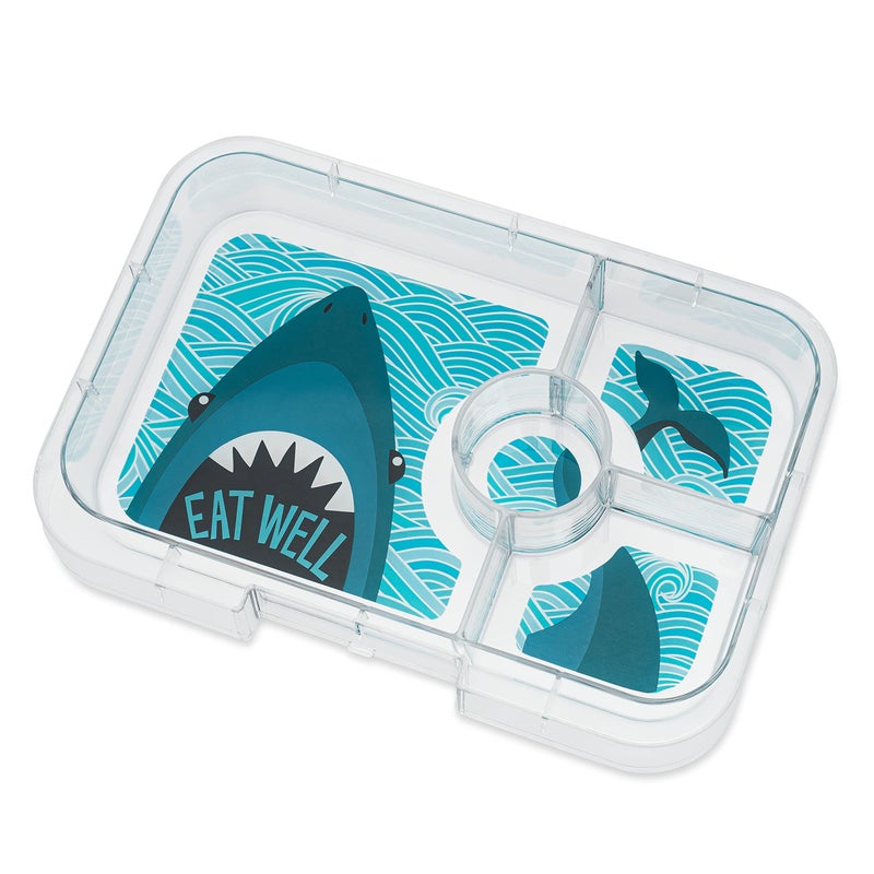 Yumbox صندوق غداء يامبوكس تاباس مقاوم للتسرب، صندوق غداء للنساء والمراهقين والأطفال، حجم كبير، صينية بأربعة أقسام مع قسم كبير للسندويشات والسلطات بالإضافة إلى الجوانب ووعاء الغمس (كابري بينك - قوس قزح) - Image 5