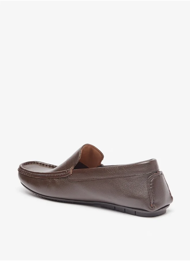 DUCHINI Men's Solid Slip-On Moccasins