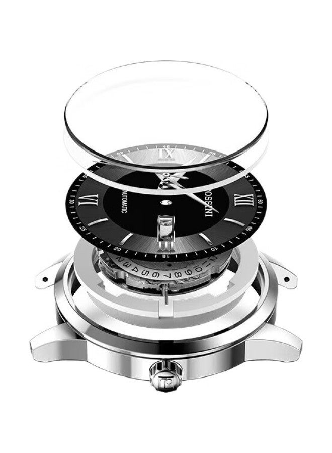 ROSSINI Men'S Watch, Mechanical Watch, Business Men'S Watch, Simple Men'S Watch, Waterproof, Black, 515701 - Image 2