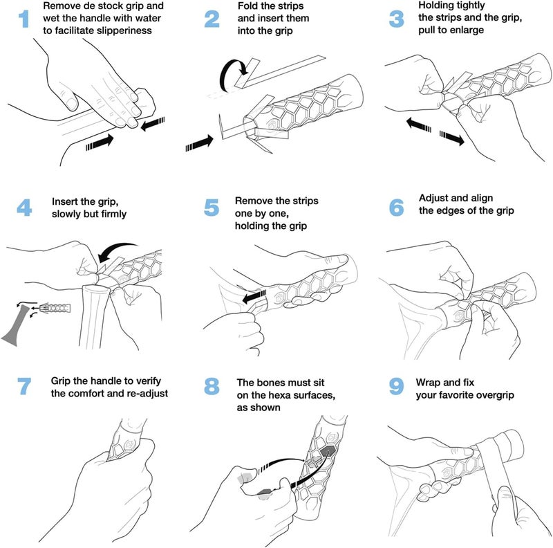 Hesacore Pickleball Paddle Grip - 5.25in - Supports Tennis Elbow, Enhances Grip Strength, Reduces Vibration with Finger Support and Anti-Sweat - Extra Small - Image 3