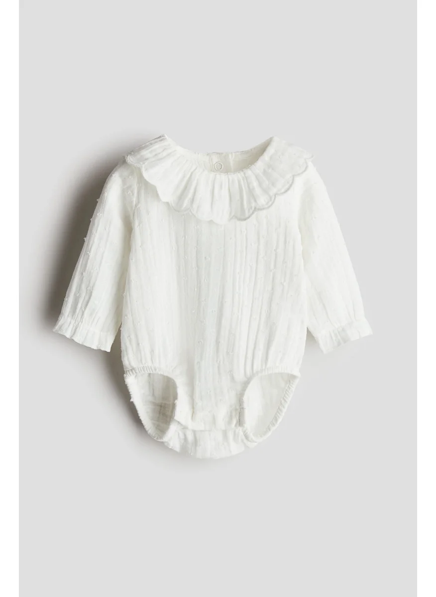 H&M Cotton Muslin Romper Suit