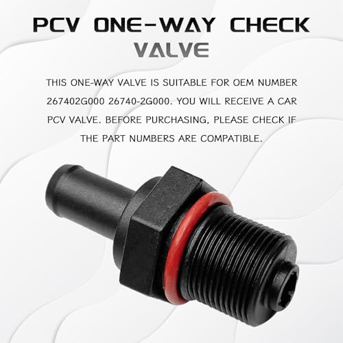 QKYS 1PCS 267402G000 26740-2G000 PCV Valve Replacement, Positive Crankcase Ventilation Control Valve, Car One-way Exhaust Valves, Compatible with GT Genesis Coupe Kona Santa Fe Tucson - Image 3