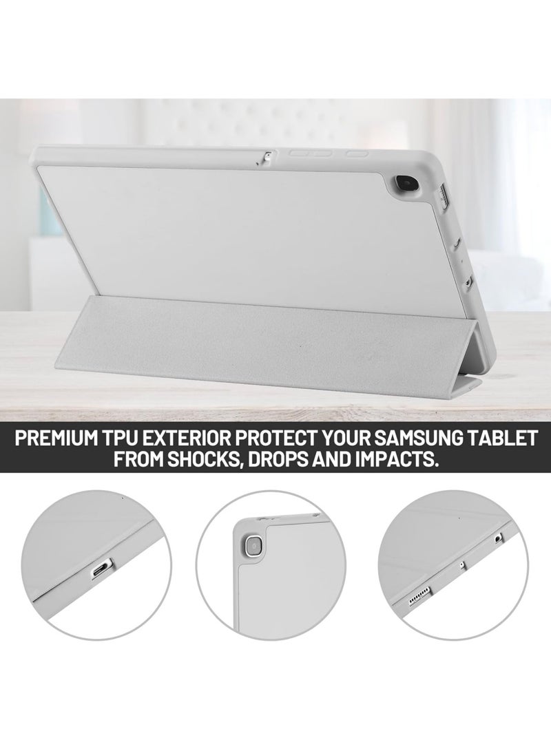 روك بو غطاء لسامسونج جالاكسي تاب S6 لايت مقاس 10.4 بوصة 2024/2022/2020 مع حامل قلم S Pen جراب لوحي نحيف مع ظهر ناعم من مادة TPU للاستيقاظ / النوم التلقائي - Image 4