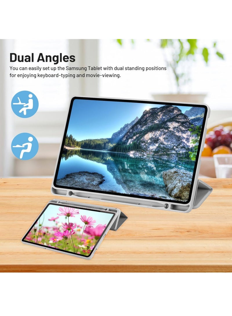 روك بو غطاء لسامسونج جالاكسي تاب S6 لايت مقاس 10.4 بوصة 2024/2022/2020 مع حامل قلم S Pen جراب لوحي نحيف مع ظهر ناعم من مادة TPU للاستيقاظ / النوم التلقائي - Image 5