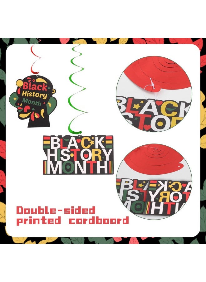 Eshwb - 60 Pcs Black History Month Decorations,Black History Hanging Swirls Party Supplies African American Traditional Festival Decor For Classroom Party Home Bhm Hanging Ceiling Streamers - Image 1