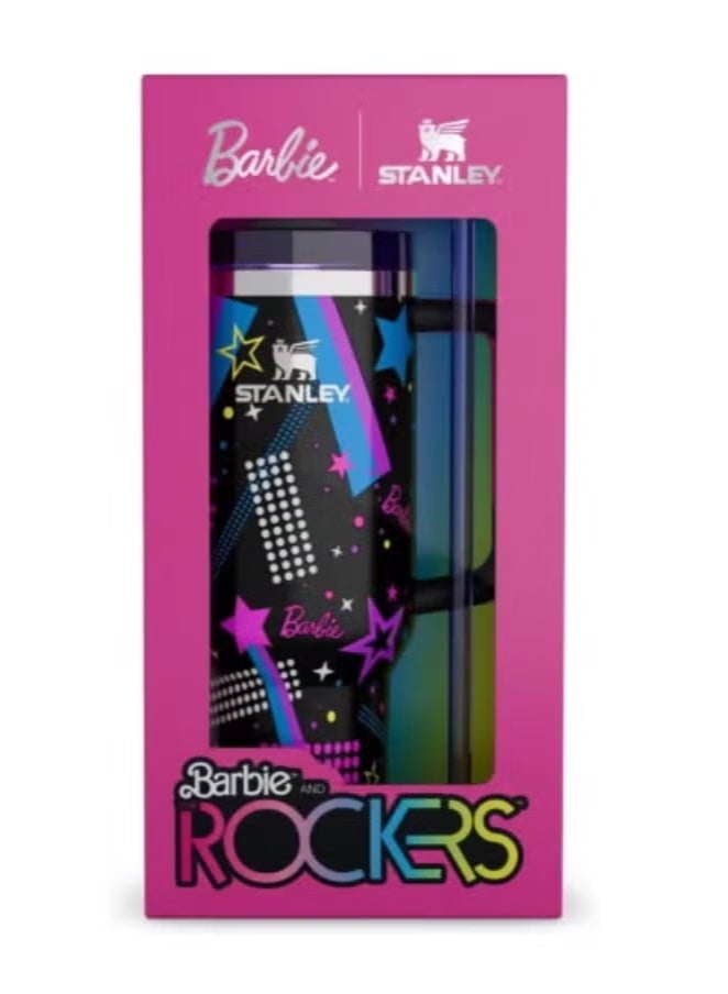 Stanley Barbie x Stanley 80’s Peaches ‘n Cream Quencher 40oz – Limited Edition Stainless Steel Tumbler with Double-Wall Vacuum Insulation, BPA-Free Leak-Resistant FlowState Lid, Reusable Straw & Ergonomic Handle, Retro Peach Finish with Gift Packaging – Keeps Drinks Hot or Cold All Day - Image 2