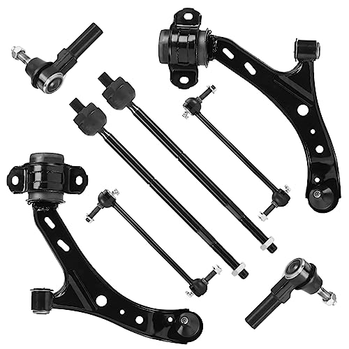 Autsurles 8 pcs Front Lower Control Arms with Ball Joint + Front Sway Bars + Inner Outer Tie Rods Replacement for Ford Mustang 2005 2006 2007 2008 2009 2010 K80726 K80727 - Image 1