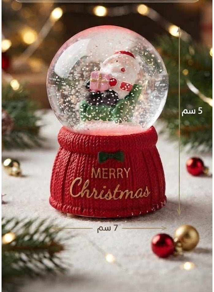 Christmas Santa Claus Snow Globe Lamp, LED Light, 7x5 cm (Small Size) – A Distinctive Festive Decoration for Christmas