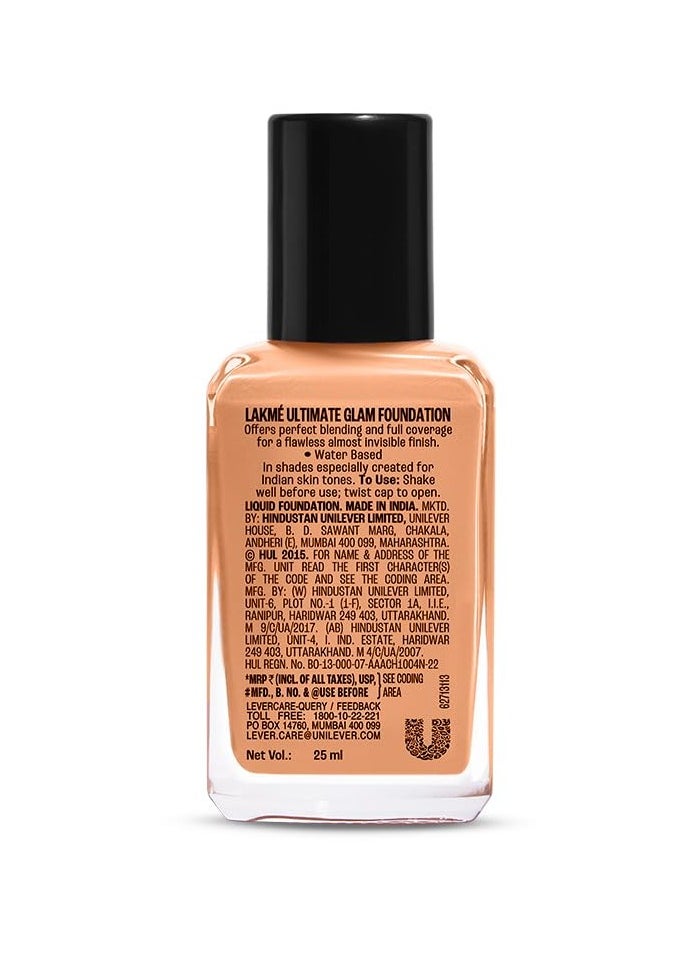 LAKME - Forever Matte Radiant Liquid Full Coverage Foundation Vit E, Water-Resist, Natural Shell, 27 ml - Image 1