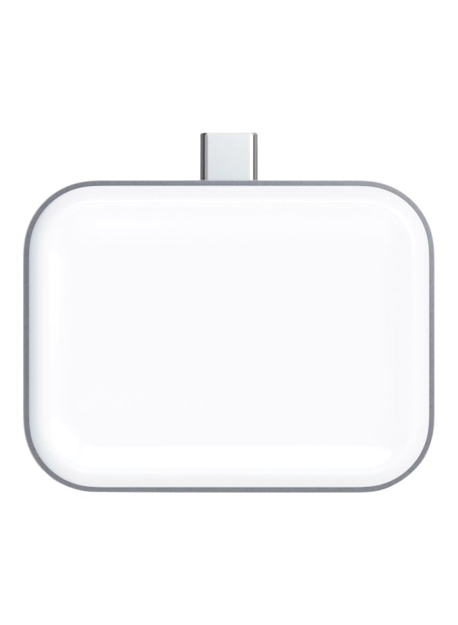 SATECHI Wireless USB-C Charging Dock For Apple AirPods/AirPods Pro White - Image 1