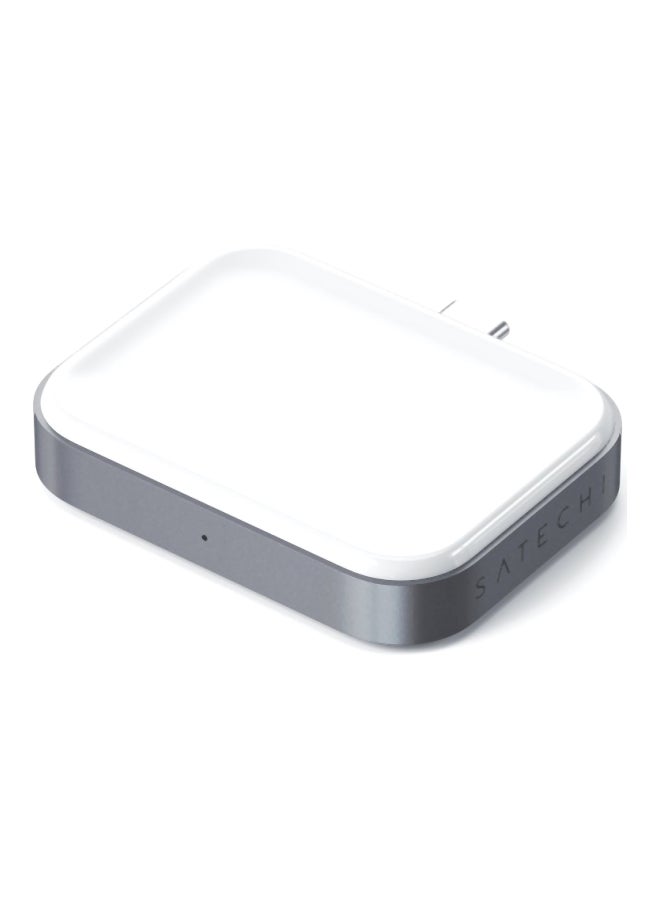 SATECHI Wireless USB-C Charging Dock For Apple AirPods/AirPods Pro White - Image 2