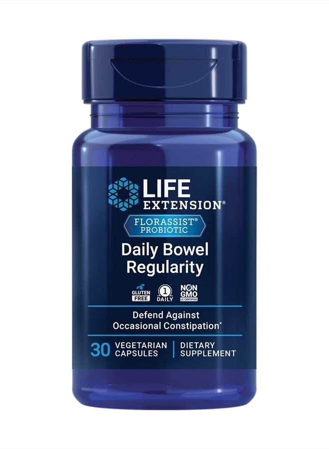 Life Extension FLORASSIST Daily Bowel Regularity, 30 vegetarian capsules - Image 1