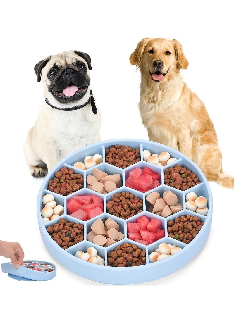 KASTWAVE Silicone Anti-Slip Slow Food Bowl for Large Medium Dog Puzzle Bowl Pet Slower Food Feeding Dishes Dog Bowl Preventing Choking Healthy Dog Bowl - Image 1