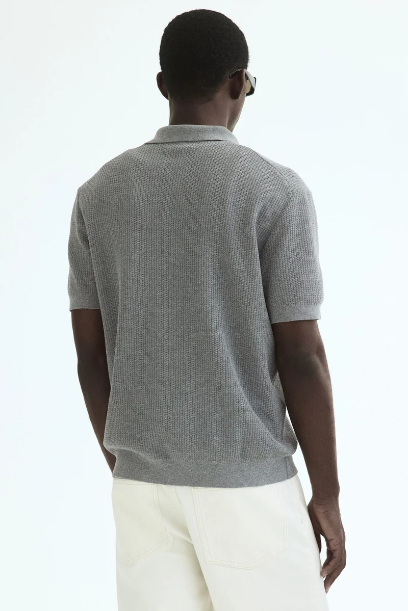 H&M  Regular Fit Knitted polo shirt for Men | Best Price UAE