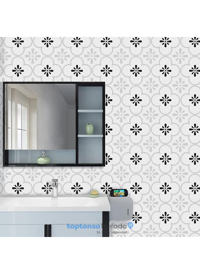 Technosmart 6PCS 20CM×20CM Self Adhesive Wall Covering Kitchen Bathroom PVC Sticker Decoration  - Image 1