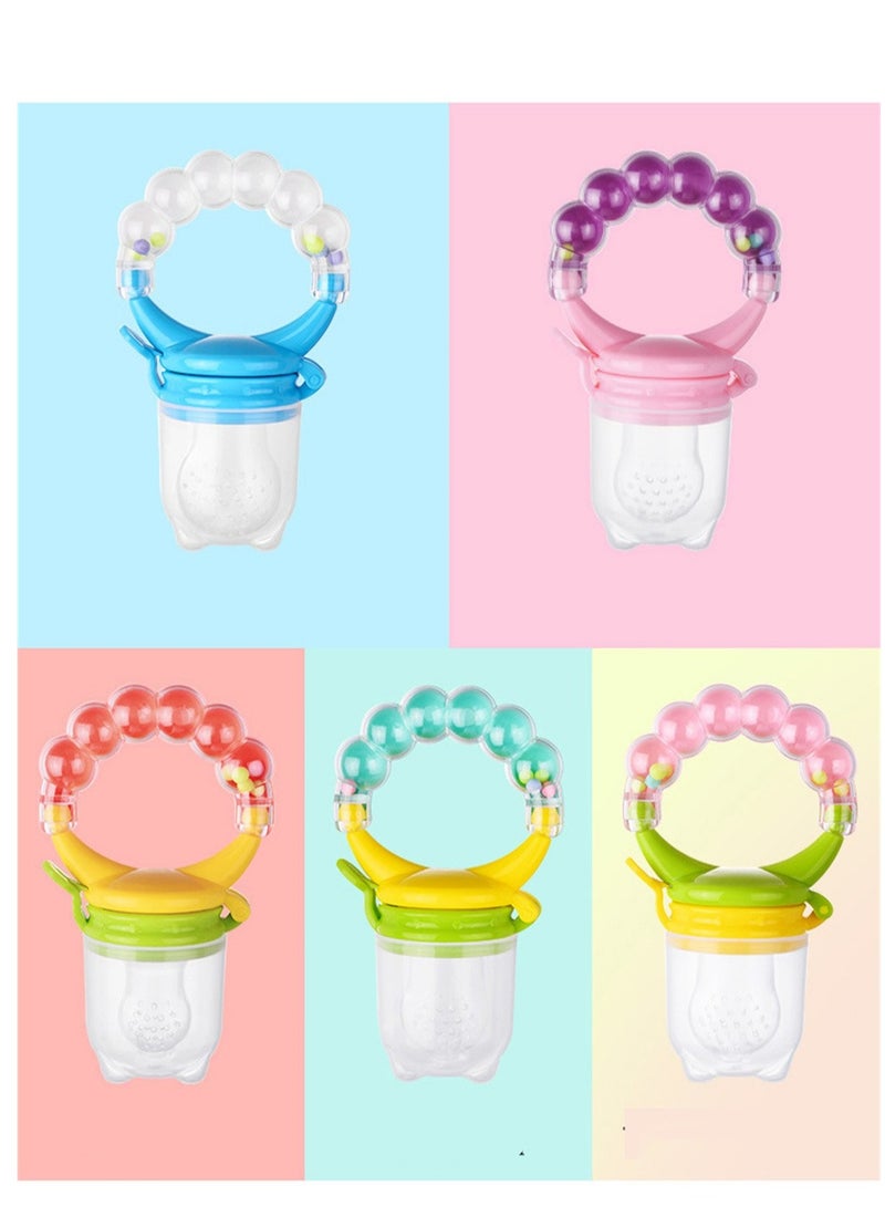 Baby Bite Ring Bell Fruit And Vegetable Music Complementary Fruit Pacifier  Red - Image 2