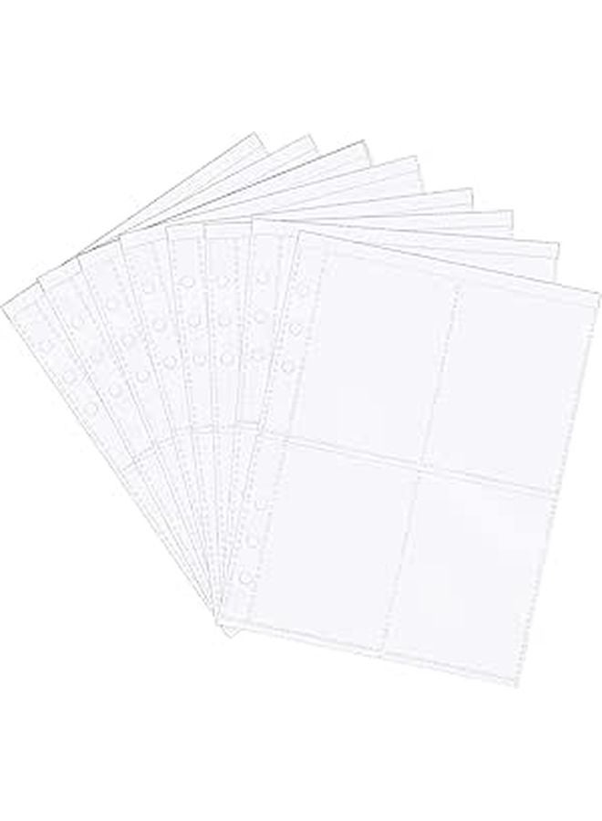 50 Pcs Clear Trading Card Binder Pages For Collectibles Photos And Game Cards - Image 1