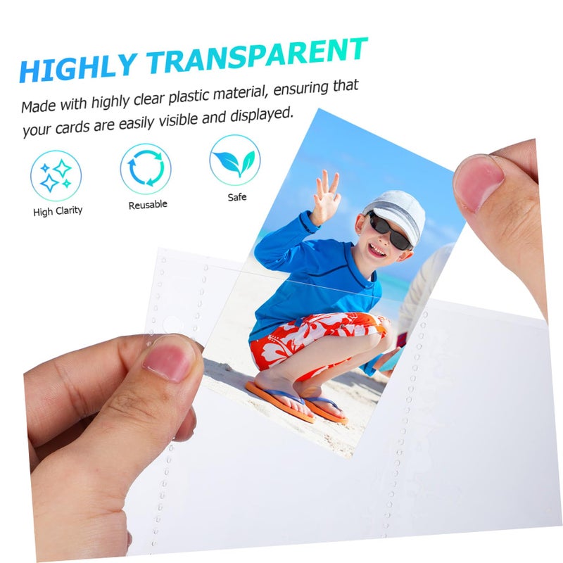 50 Pcs Clear Trading Card Binder Pages For Collectibles Photos And Game Cards - Image 4