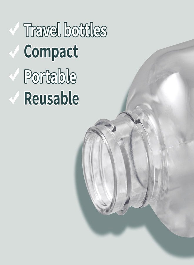 MADHYA 48pcs Refillable Clear Empty Plastic Travel Bottles 200ml, Travel Size Containers for Shampoo, Mouthwash, Toiletries, Oils, Lotion, Bottles with Black Screw Cap, Transparent - Image 4