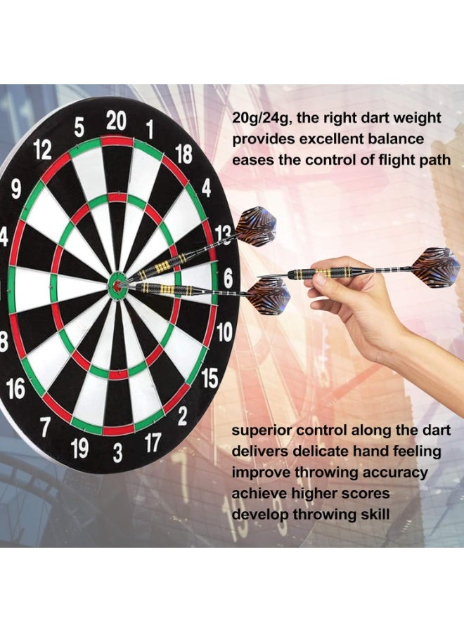 LANNEY Darts Metal Tip Set, 20 Grams and 24 Grams Steel Tip Darts Set, Professional Metal Tipped Accessories with Sharpener Tool Kit, Aluminum Shafts, Brass Barrels, Carrying Case, Extra Flights - Image 5