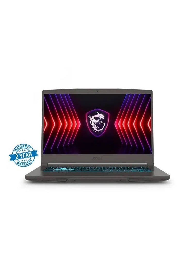 LAPTOP MSI  ( 9S7-16R831-2891 ) Thin 15 B13UCX Cosmos Gray Raptor Lake i5-13420H RAM DDR4 8GB (3200MHz) HDD 512GB NVMe PCIe SSD Gen4x4 VGA RTX 2050 GDDR6 4GB 15.6 FHD (1920*1080) 144Hz Blue Backlit Gaming Keyboard 2 Year Warranty English/Arabic Cosmos Gray