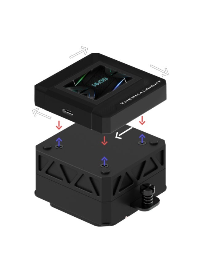 Thermalright Thermal right Frozen Warframe 360 SE Argb With 2 inch screen Black - Image 2