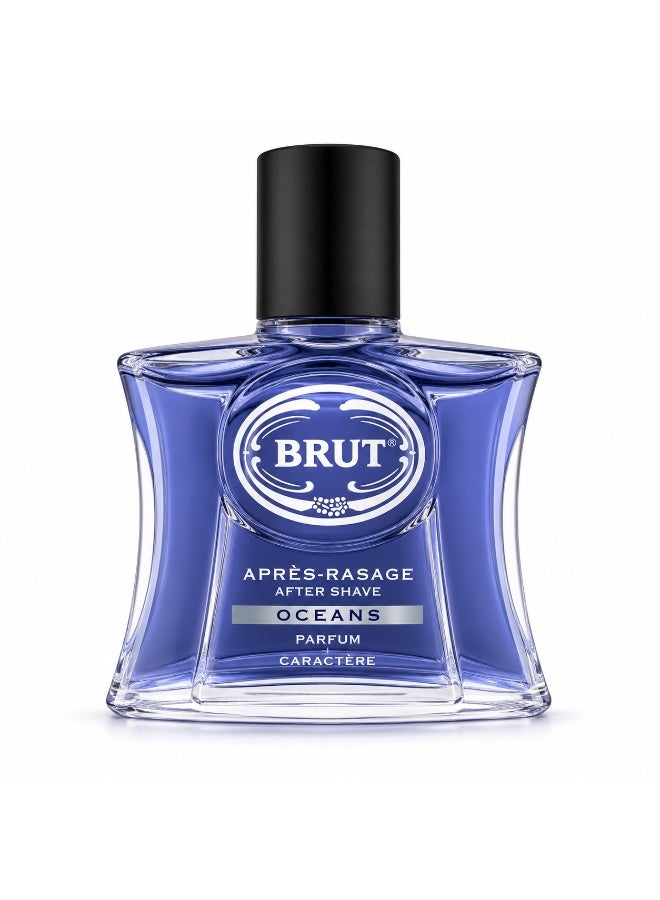 BRUT Oceans After Shave Lotion for Men, 100ml - Image 1