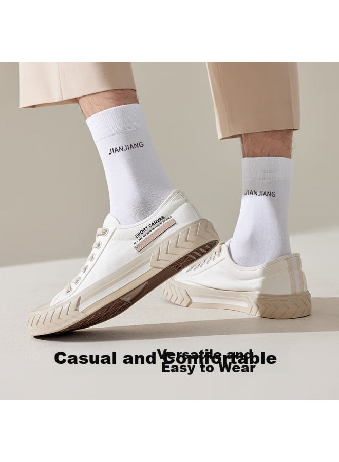 Jianjiang 7a Antibacterial Socks For Men, Mid-calf Men's Socks, Summer Men's Business Socks, High-quality Breathable Athletic Socks, 6 Pairs