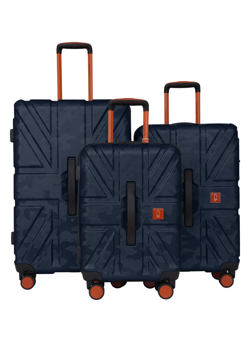 بارا جون Urban Trekker 3 Pcs ABS Luggage Trolley Set -Navy