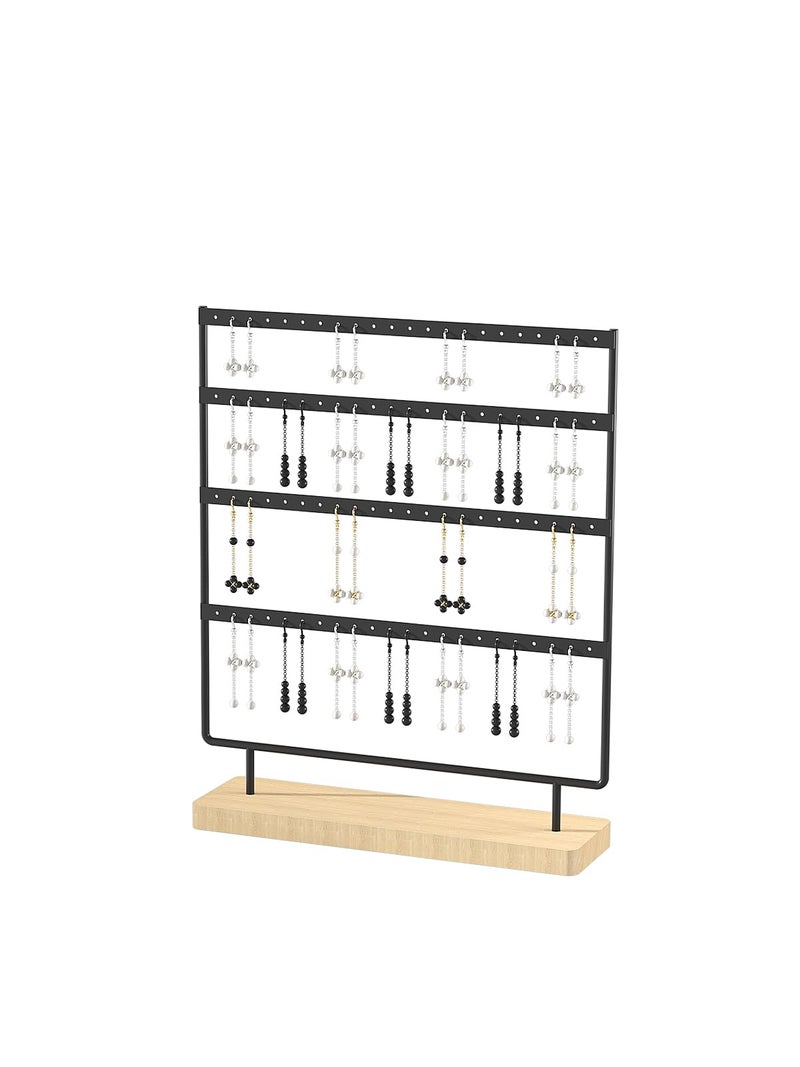 Julysky Earring Holder Organizer, Earring Stand, 4 Layers, Black - Image 1